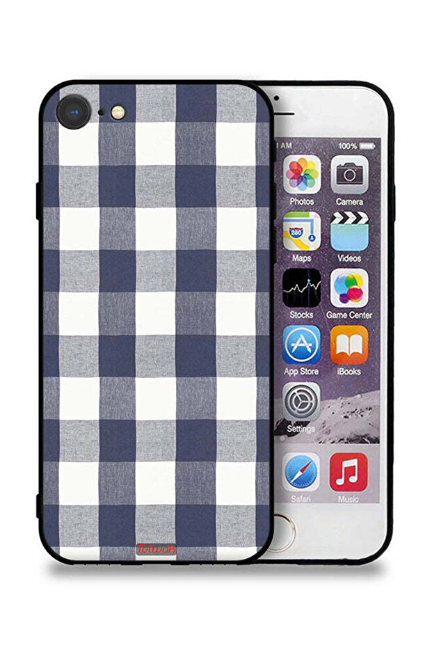 غطاء حماية من القماش بنمط هندسي لهاتف Apple iPhone 7 - 1