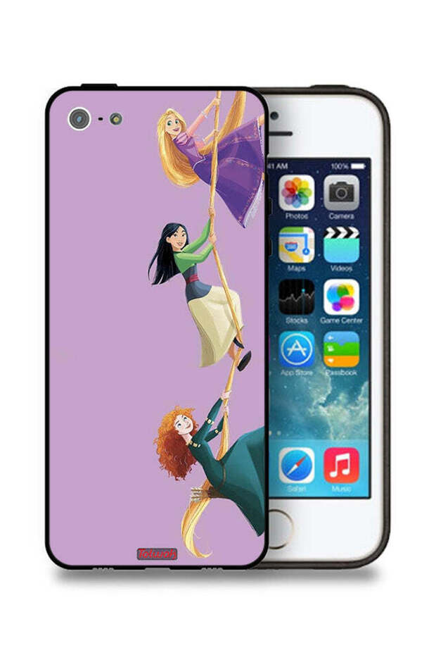 غطاء حماية لهاتف Apple iPhone 5/5s/SE برسومات تسلق للفتيات