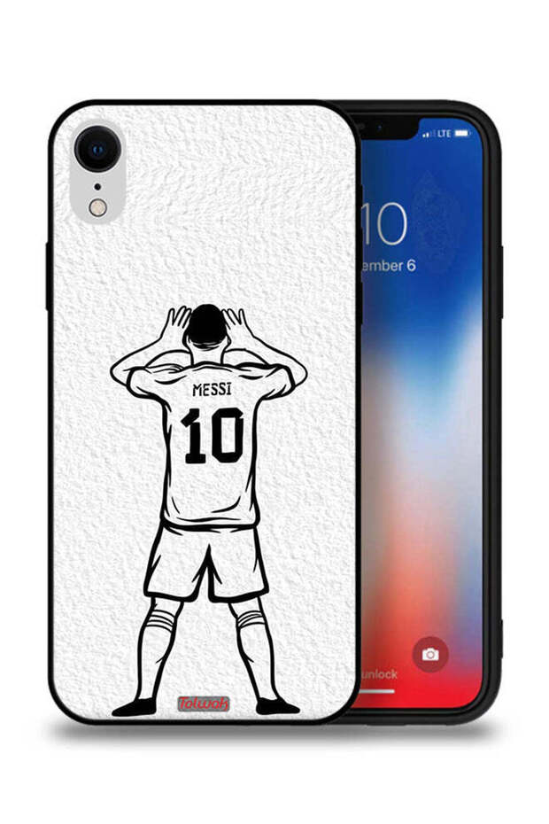 جراب حماية لجهاز Apple iPhone XR بتصميم رسم ميسي