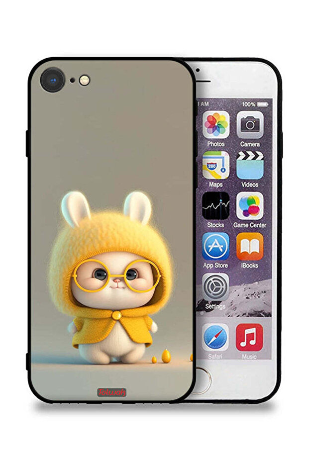 جراب حماية لجهاز Apple iPhone 8 بتصميم أرنب صغير