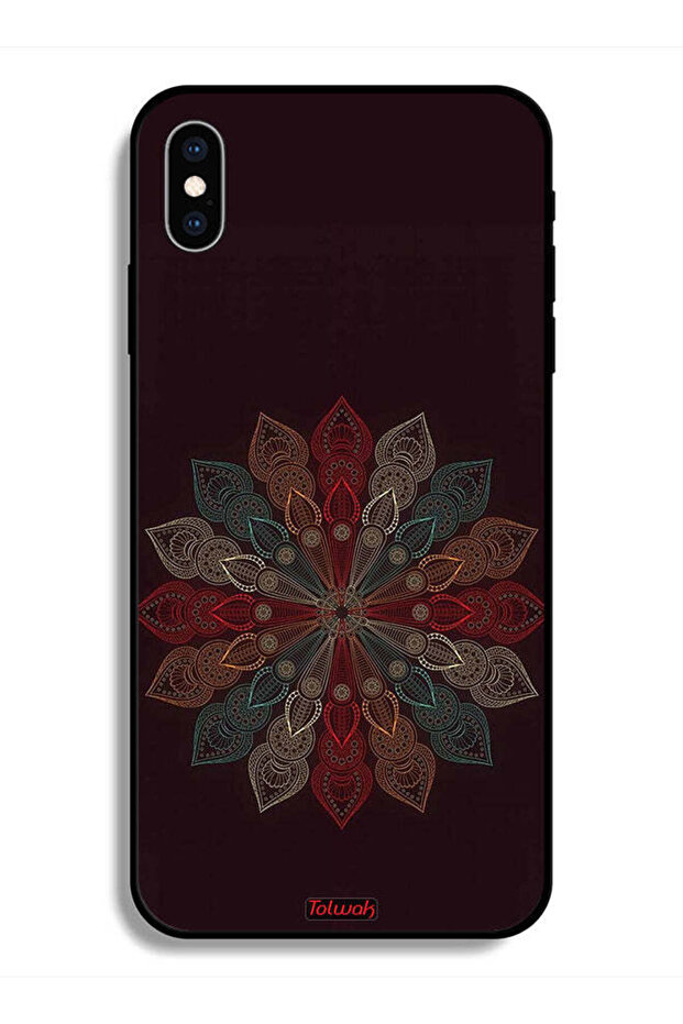 جراب واقٍ لهاتف Apple iPhone X بتصميم زهرة ماندالا