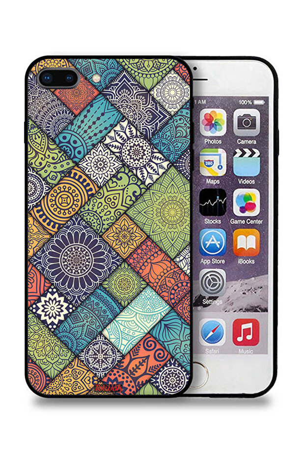 غطاء حماية لجهاز Apple iPhone 8 Plus بنمط ماندالا - 1