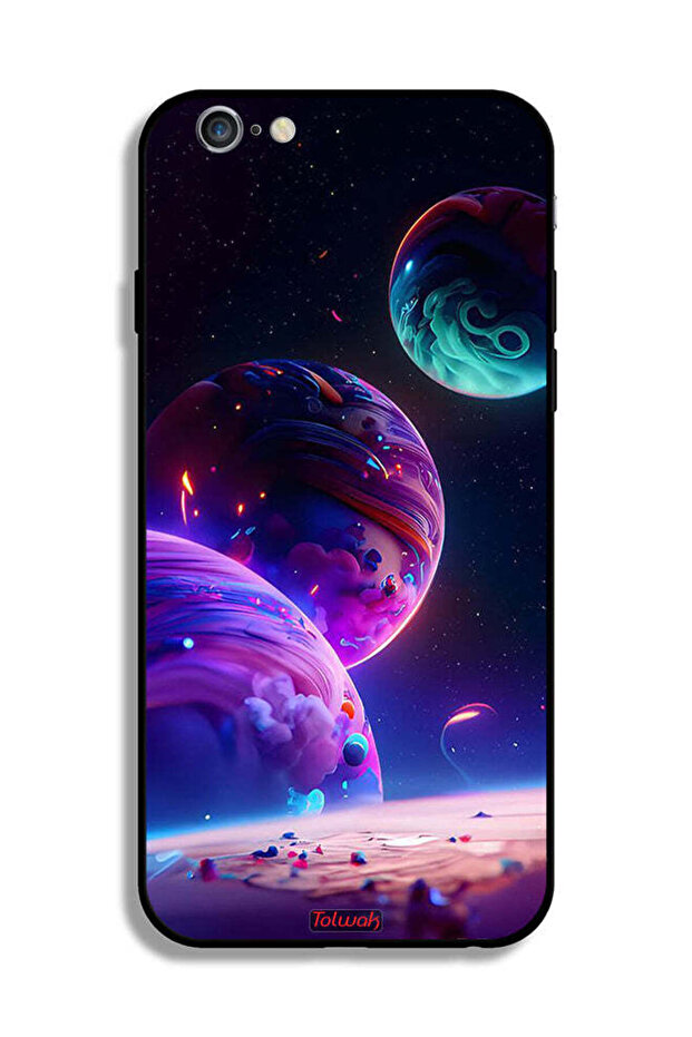 غطاء حماية بتصميم كوكبي لهاتف Apple iPhone 6/6s - 2