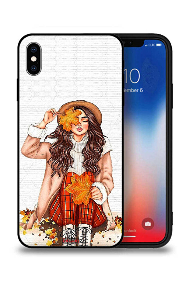 غطاء حماية لجهاز Apple iPhone XS Max يحمل صورة أوراق الخريف