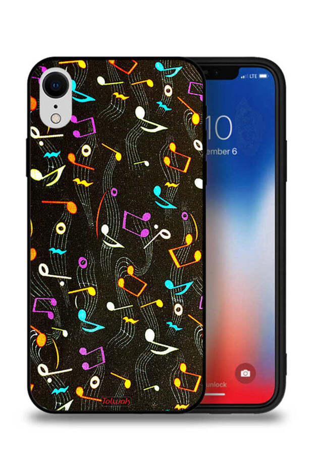 جراب حماية لجهاز Apple iPhone XR بنمط قماش موسيقي