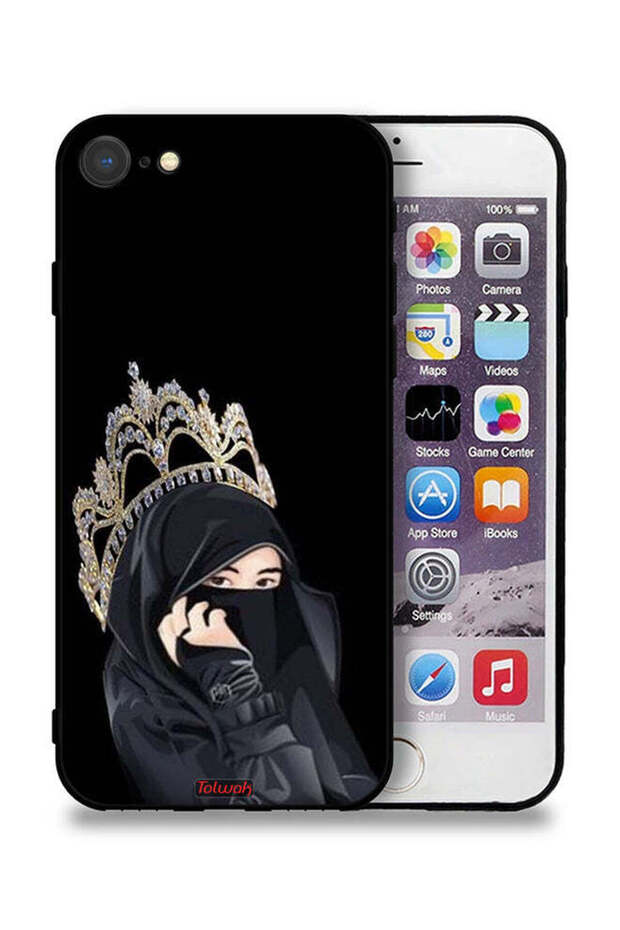 غطاء حماية لهاتف آيفون 8 من آبل بتصميم فتاة الملكة