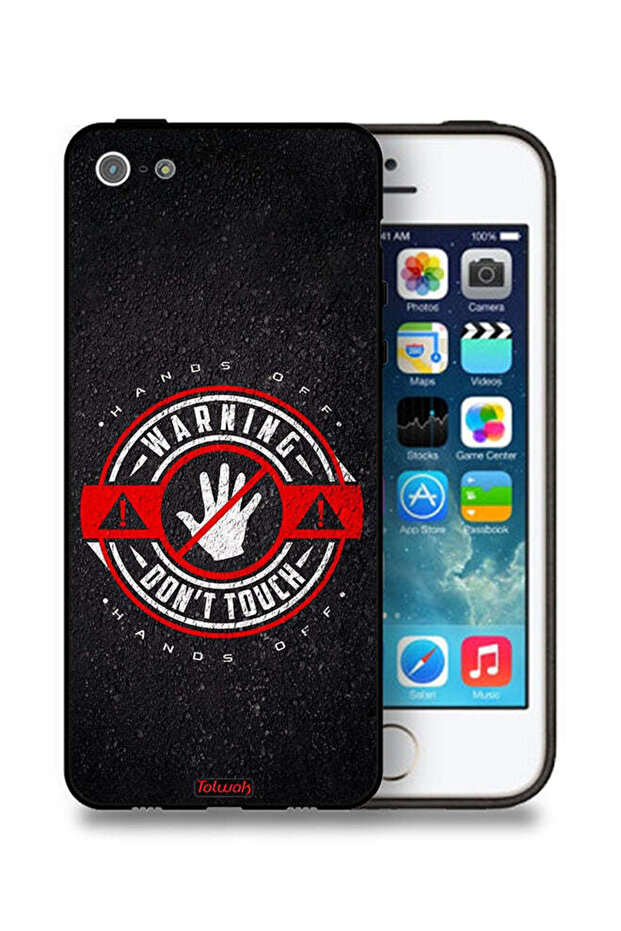 جراب حماية لجهاز Apple iPhone 5/5s/SE تحذير: لا تلمسه