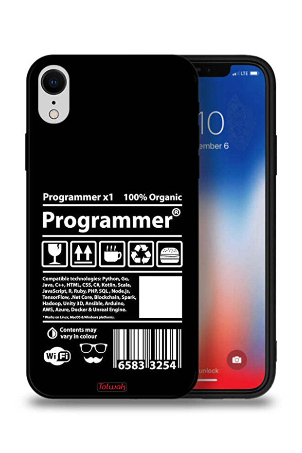 ملصق مبرمج لحافظة الحماية لجهاز Apple iPhone XR - 1