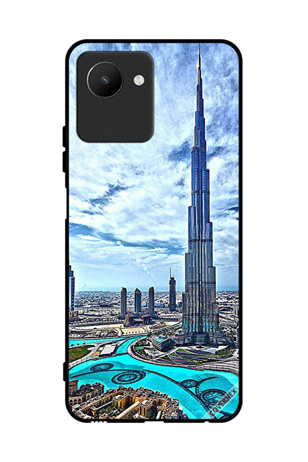 غطاء حماية لهاتف Realme C30s برج خليفة، غيوم تلامس السحاب