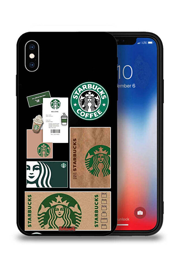 غطاء حماية لجهاز Apple iPhone XS Max بملصق ستاربكس