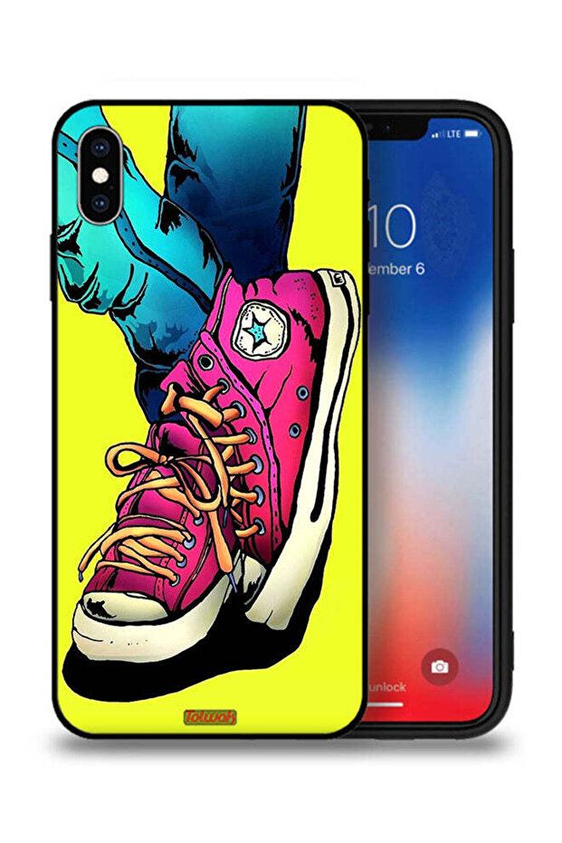 جراب حماية من القماش بتصميم حذاء فني من Apple iPhone XS Max