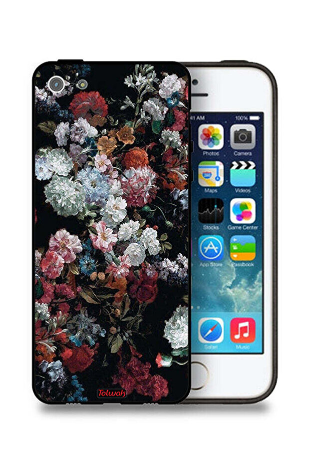 غطاء حماية لجهاز Apple iPhone 5/5s/SE بنقشة ورود عتيقة