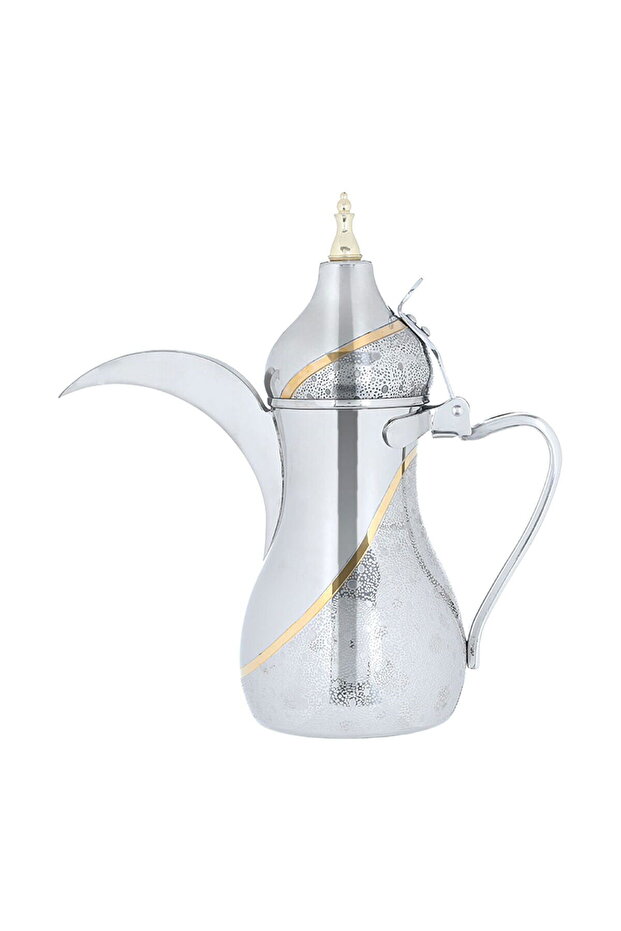 Steel Dallah, 0.76 L - Silver Gold