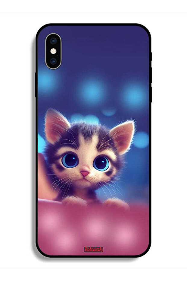جراب حماية لجهاز Apple iPhone X قطة صغيرة