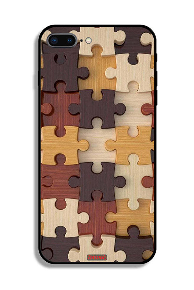 غطاء حماية لجهاز Apple iPhone 7 Plus بنمط خشبي - 2