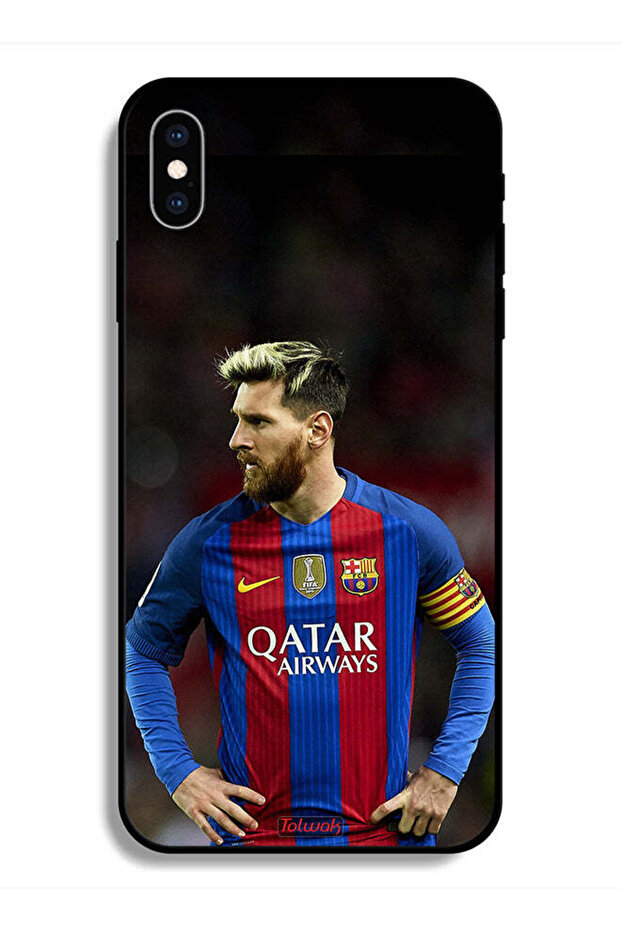 جراب حماية لهاتف Apple iPhone X ميسي برشلونة
