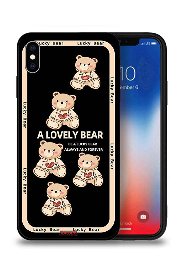 غطاء حماية لجهاز Apple iPhone XS Max - دب جميل