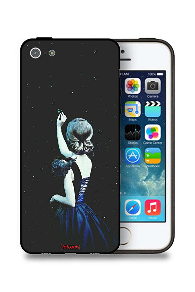 غطاء حماية لهاتف Apple iPhone 5/5s/SE بتصميم نجمة مؤثرة