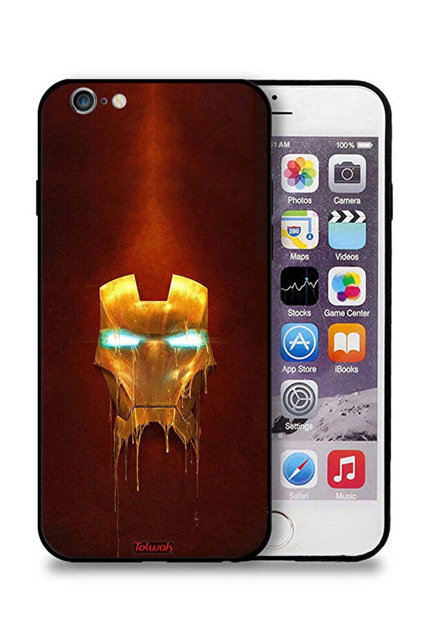 جراب حماية لجهاز Apple iPhone 6/6s بطبعة Iron Man Marvel Comics