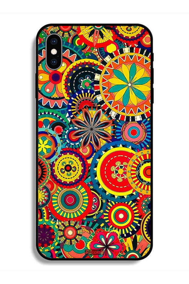 جراب واقٍ لهاتف Apple iPhone X بنمط ماندالا ملون