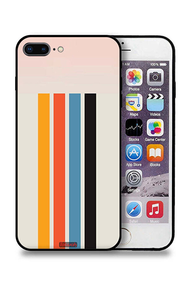 جراب حماية لجهاز Apple iPhone 7 Plus بنمط خطوط مستقيمة - 1