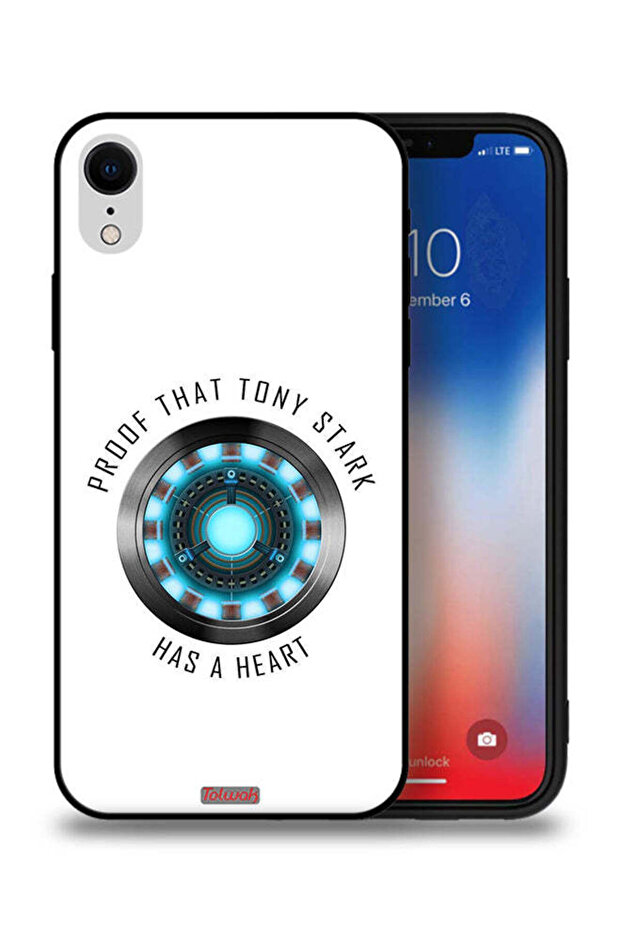 جراب حماية لجهاز Apple iPhone XR دليل على أن توني ستارك لديه قلب