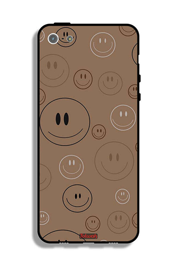 جراب حماية لجهاز Apple iPhone 5/5s/SE بنقشة وجوه مبتسمة - 2