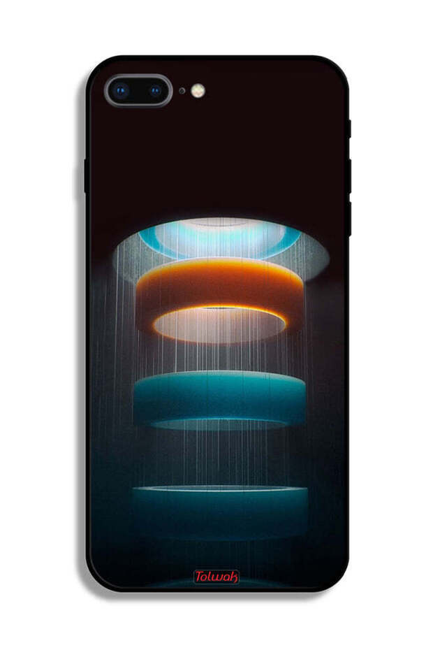 غطاء حماية لهاتف Apple iPhone 8 Plus بنمط حلقات فنية - 2