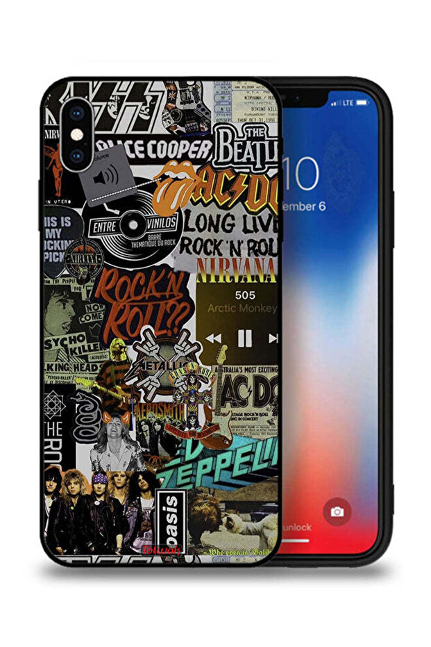 Apple iPhone XS Protective Case Long Live Rock N Roll