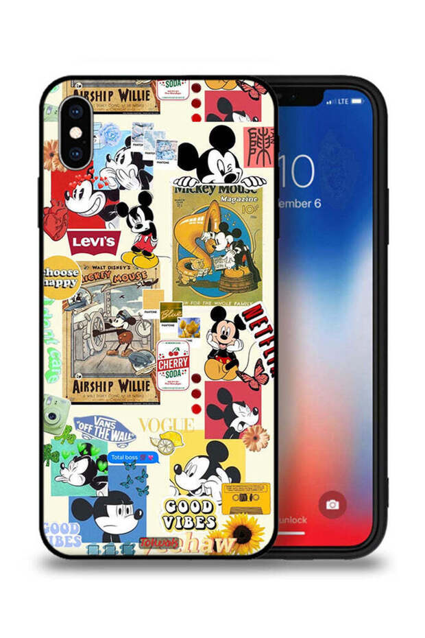 جراب حماية Apple iPhone XS Max مع ملصقات Happy
