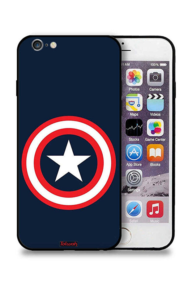 جراب حماية لجهاز Apple iPhone 6 Plus/6s Plus بتصميم كابتن أمريكا