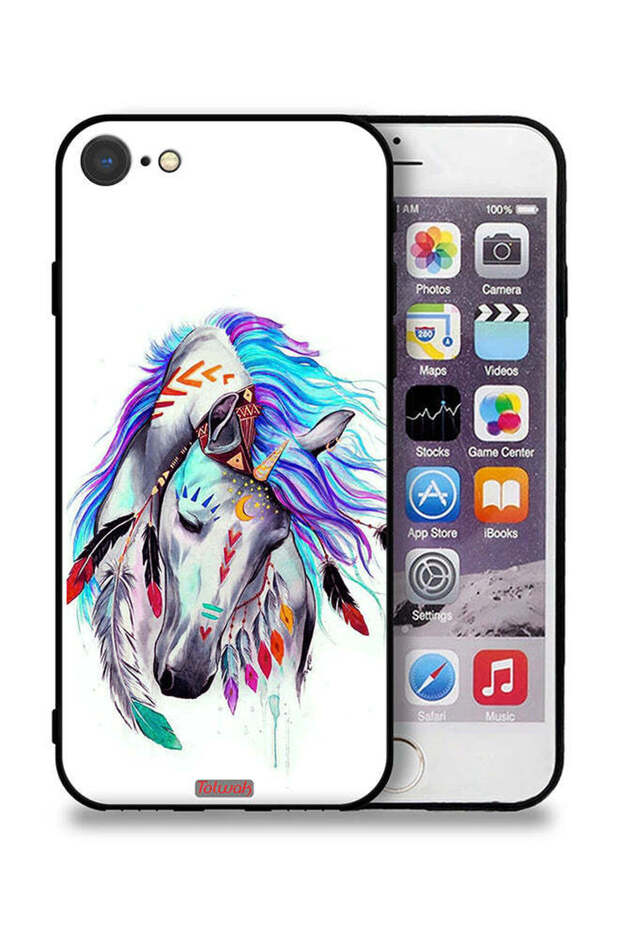 غطاء حماية لجهاز Apple iPhone 8 على شكل حصان