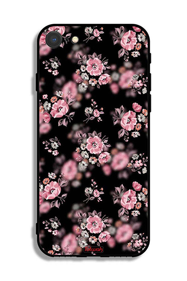 جراب حماية لجهاز Apple iPhone 7 بنقشة زهور بورتريه - 2