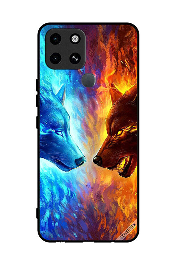 غطاء حماية لهاتف Infinix Smart 6 Water & Fire Wolf
