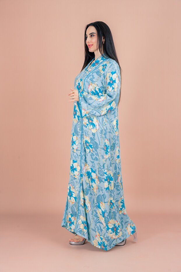 جلابية أنيقة مزينة بالزهور - 3