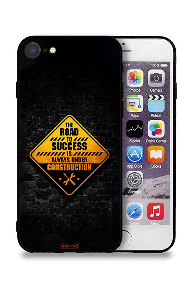 جراب حماية لجهاز Apple iPhone 8 الطريق إلى النجاح دائمًا قيد الإنشاء