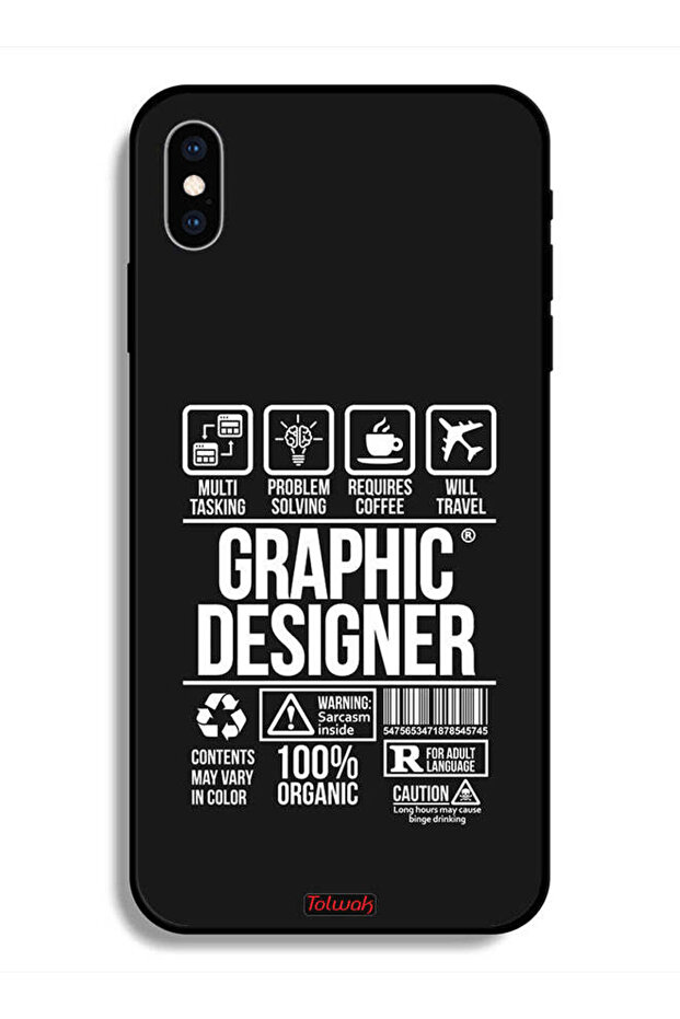 Protective Case For Apple iPhone X Graphic Designer Sticker