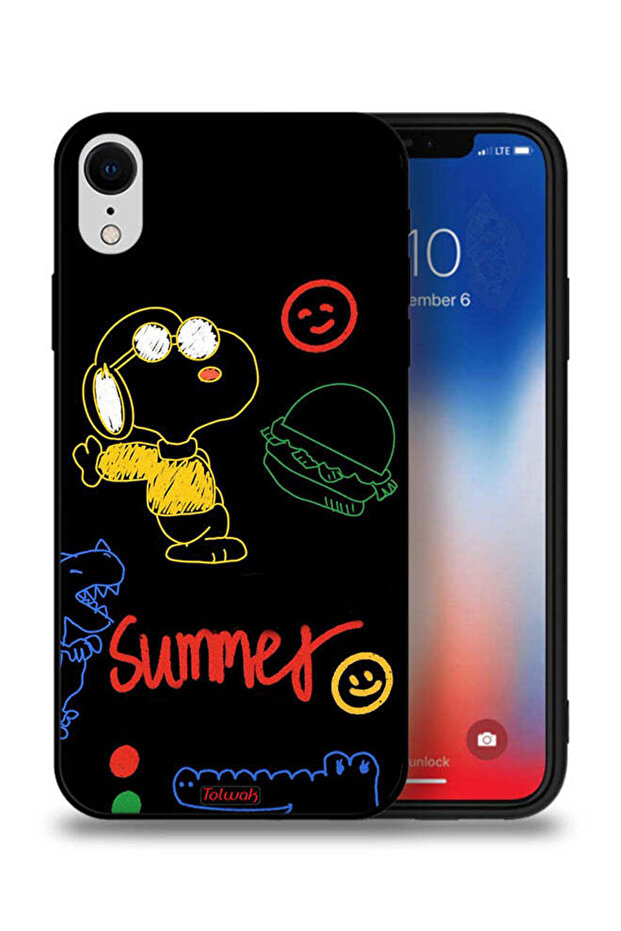 جراب حماية لجهاز Apple iPhone XR بملصق صيفي