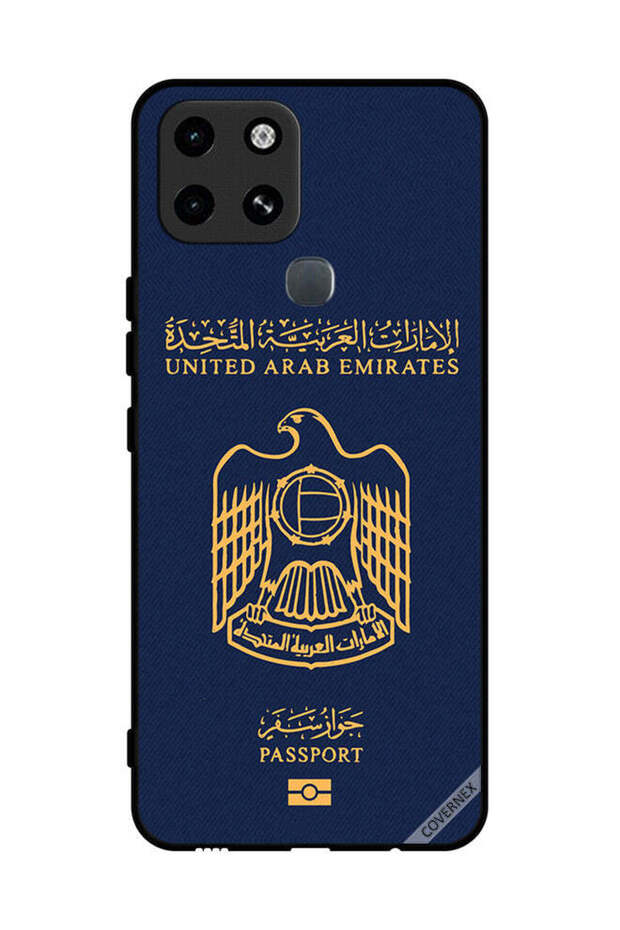 غطاء حماية لهاتف إنفينيكس سمارت 6 بنمط جواز سفر الإمارات العربية المتحدة