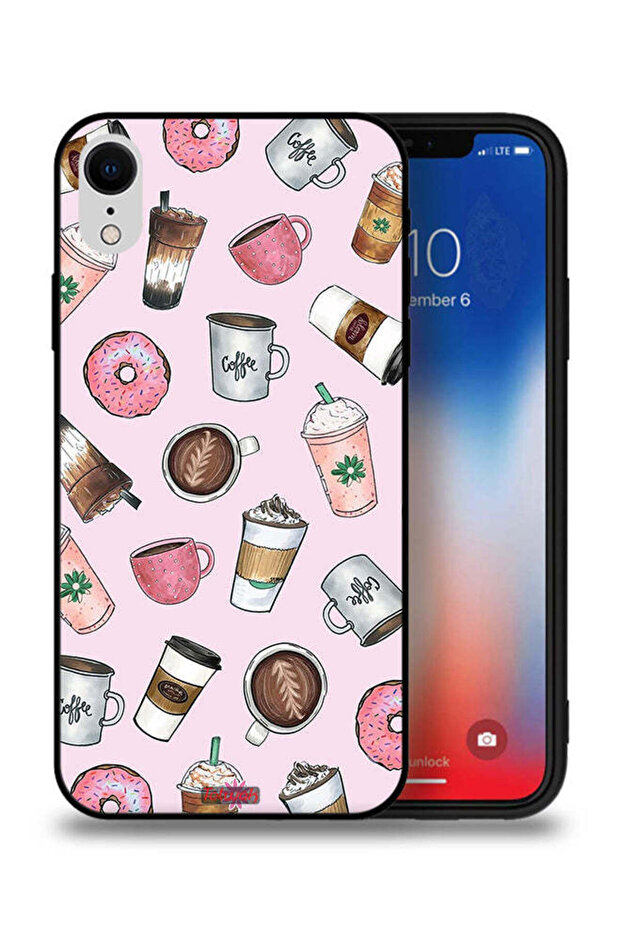 جراب حماية لجهاز Apple iPhone XR - فن محبي القهوة