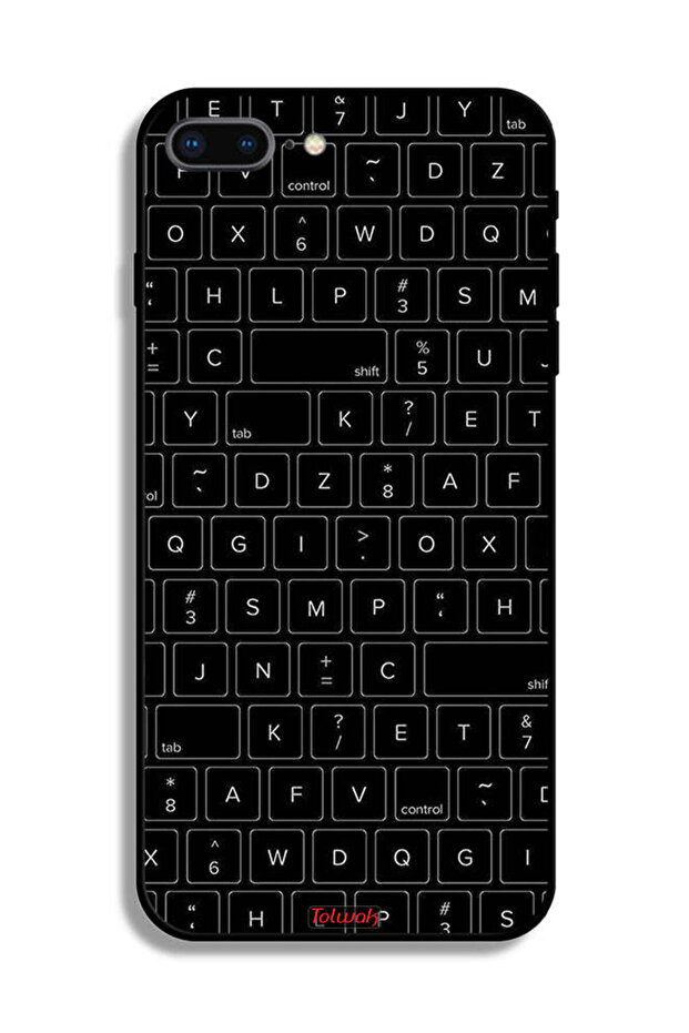 Apple iPhone 7 Plus Protective Case Random Keyboard Keys Pattern - 2