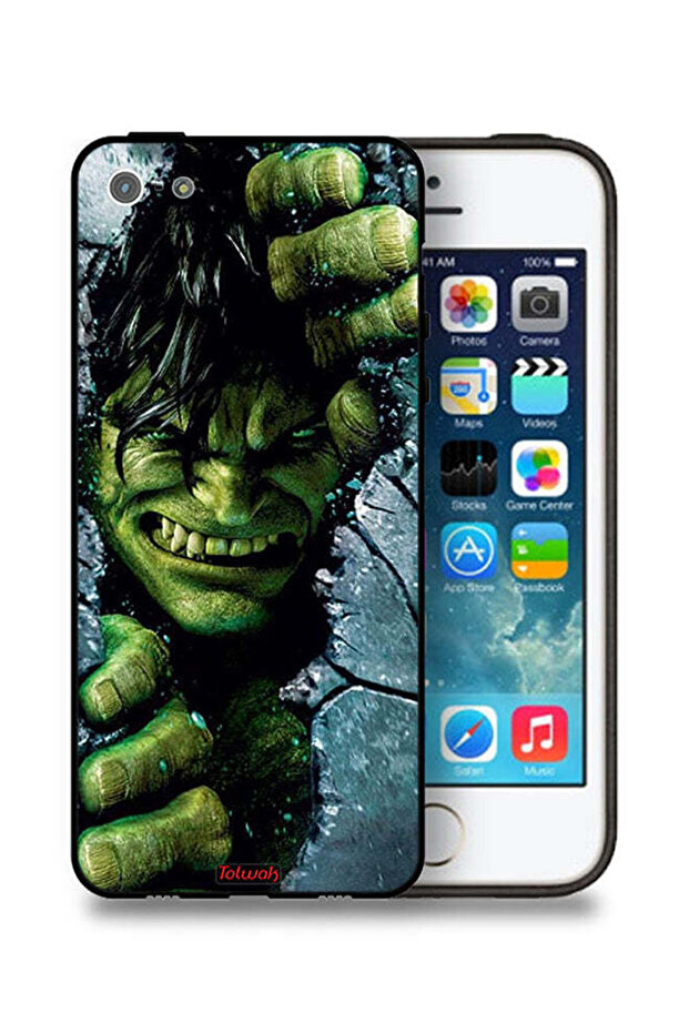 غطاء حماية لجهاز Apple iPhone 5/5s/SE بتصميم هالك المذهل
