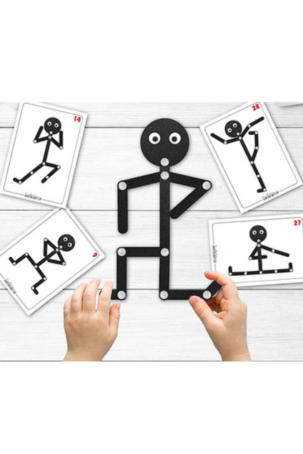 Wooden Trash Man Educational Card Box Game - Memory Attention and Skill Game - 4