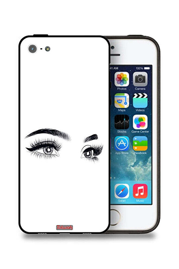 غطاء حماية لجهاز Apple iPhone 5/5s/SE برسومات عيون فنية