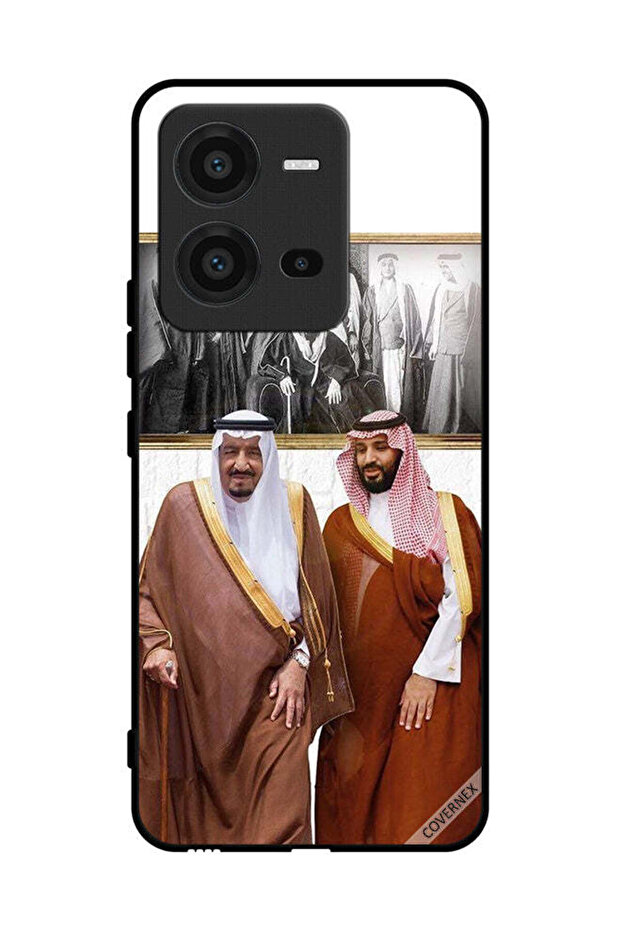 غطاء حماية لهاتف فيفو V25 الملك سلمان ومحمد بن سلمان يتحدثان أثناء المشي