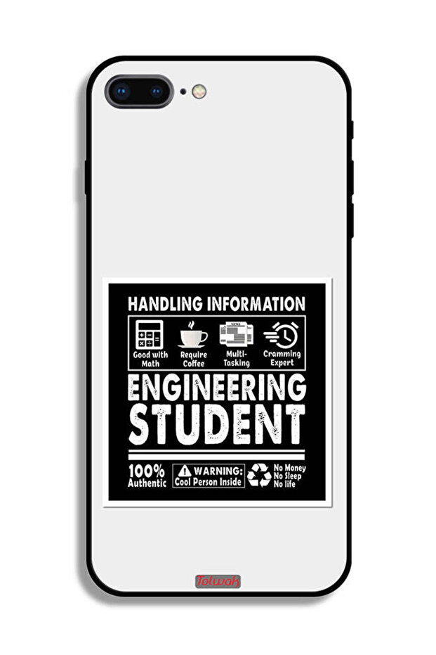 جراب حماية لجهاز Apple iPhone 7 Plus - ملصق طالب هندسة - 2