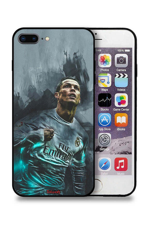 جراب حماية لهاتف Apple iPhone 7 Plus برسومات كريستيانو رونالدو