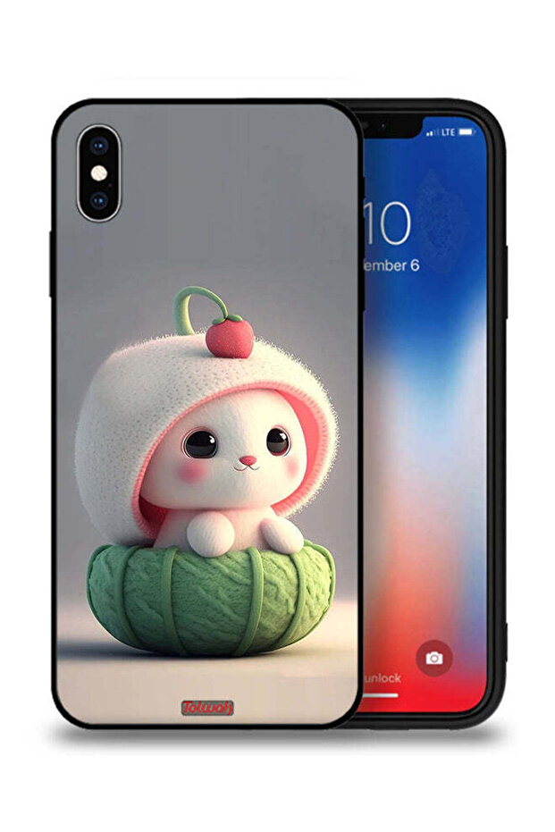جراب حماية لجهاز Apple iPhone XS Max - أرنب صغير لطيف