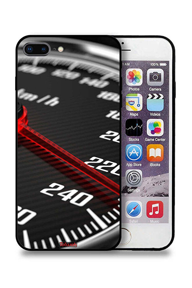 جراب حماية لجهاز Apple iPhone 8 Plus مع عداد السرعة - 1