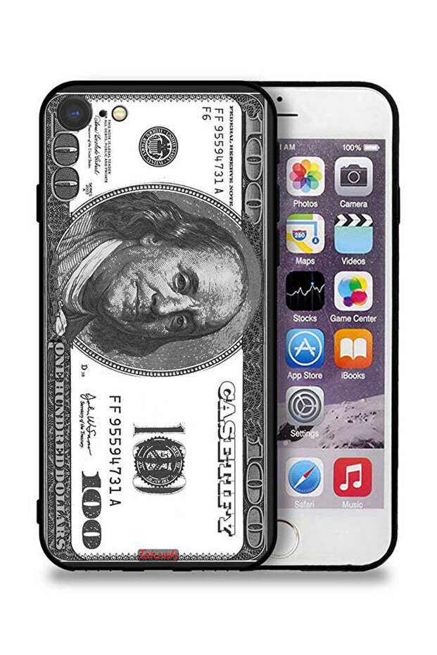 جراب حماية لجهاز Apple iPhone 8 بنقشة الدولار - 1